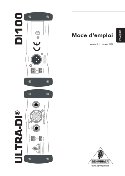 Behringer DI100 Manuel du propriétaire