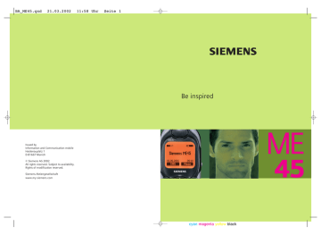 Siemens ME45 Manuel du propriétaire | Fixfr