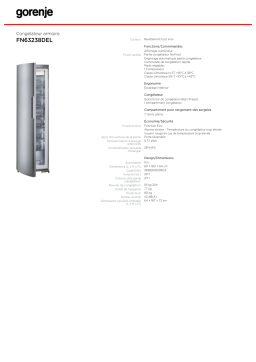 Gorenje FN63238DEL Manuel du propriétaire