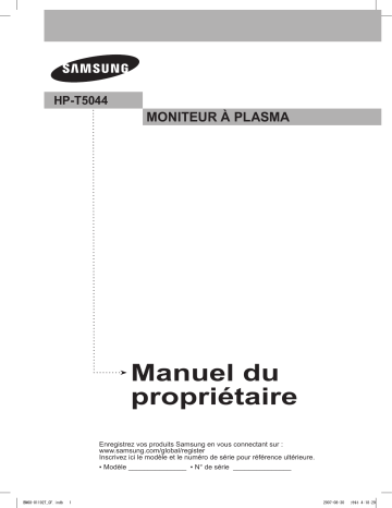 Samsung HP-T5044 Manuel du propriétaire | Fixfr