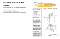 Weslo Gym 3000 Manuel du propriétaire