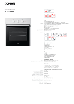 Gorenje BO7221AW Manuel du propriétaire