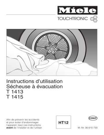 Miele T1415 Manuel du propriétaire | Fixfr