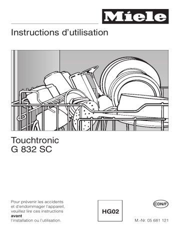 Miele G 832 SC Manuel du propriétaire | Fixfr