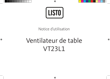 Listo VENTILATEUR DE TABLE VT23L1 Manuel du propriétaire | Fixfr