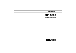 Olivetti ECR 5600 Manuel du propriétaire