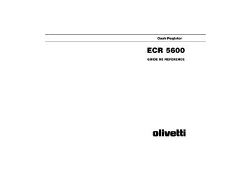 Olivetti ECR 5600 Manuel du propriétaire | Fixfr