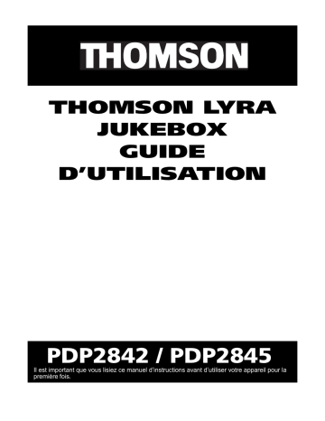 Thomson PDP2842 Manuel du propriétaire | Fixfr
