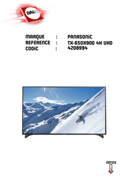 Panasonic TX-65DX900 Manuel du propriétaire