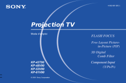 Sony KP-61V90 Manuel du propriétaire