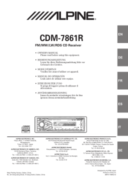 Alpine CDM-7861R Manuel du propriétaire