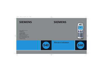 Siemens S40 Manuel du propriétaire | Fixfr