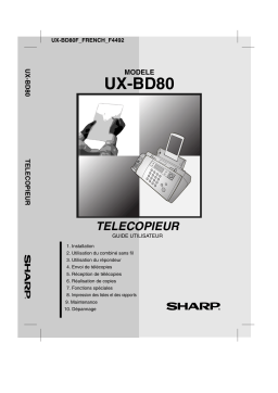 Sharp UX-BD80 Manuel du propriétaire