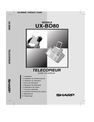 Sharp UX-BD80 Manuel du propriétaire | Fixfr