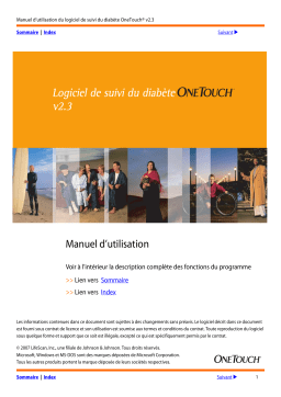 Lifescan DIABETES MANAGEMENT SOFTWARE V2.3 Manuel utilisateur