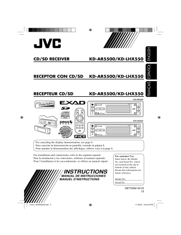 JVC KD-LHX550 Manuel du propriétaire | Fixfr