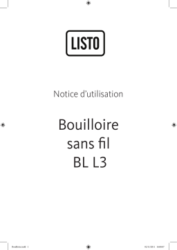 Listo BOUILLOIRE SANS FIL BL L3 Manuel du propriétaire