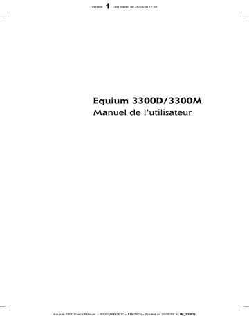 Toshiba EQUIUM 3300 M/D Manuel du propriétaire | Fixfr