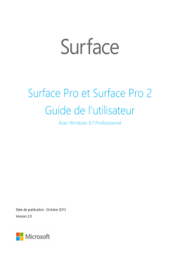 Microsoft SURFACE PRO 2 10 Manuel du propriétaire