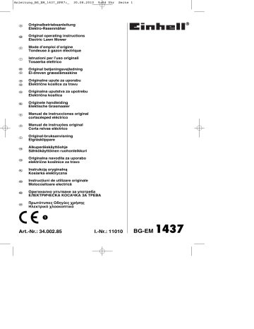 Manuel du propriétaire | EINHELL BG-EM 1437 Manuel utilisateur | Fixfr