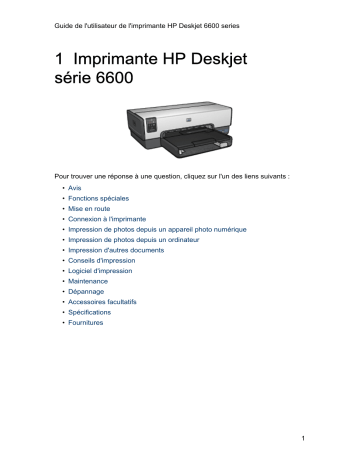 HP DESKJET 6620 Manuel du propriétaire | Fixfr