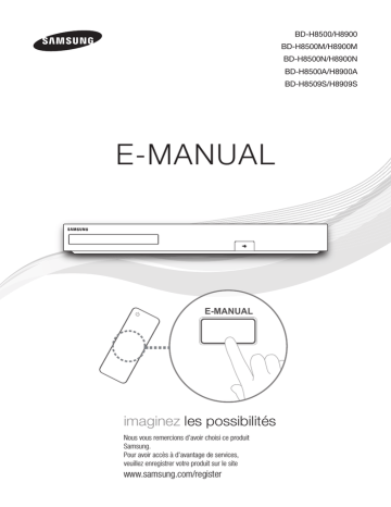 BD-H8500N | BD-J5900 | BDH8500 | BD-H8500 | Samsung BDJ4500R Manuel du propriétaire | Fixfr