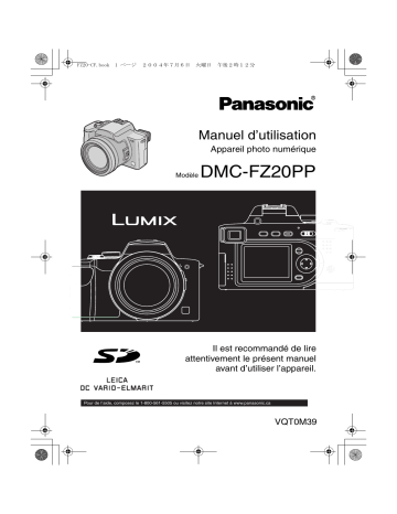 Panasonic LUMIX DMC-FZ20PP Manuel du propriétaire | Fixfr