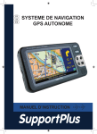 SUPPORTPLUS SYSTEME DE NAVIGATION GPS SP-GPS-22A0933 Manuel du propri&eacute;taire