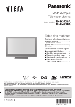 Panasonic TH-H37X8A Manuel du propriétaire