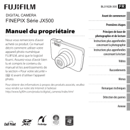 Fujifilm Finepix JX500 Manuel du propriétaire