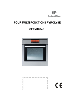 CONTINENTAL EDISON CEFM1004P Manuel du propriétaire