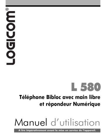 Logicom L580 Manuel du propriétaire | Fixfr