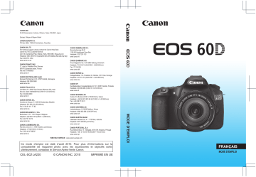 Canon EOS 60D Manuel du propriétaire | Fixfr