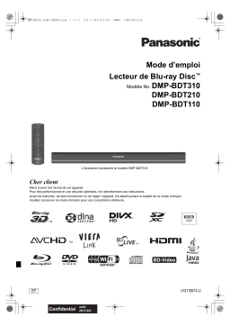 Panasonic DMP-BDT210EF Manuel du propriétaire