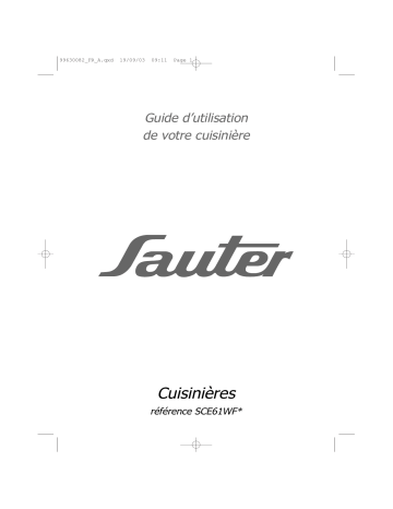 sauter SCE 61 WF1 Manuel du propriétaire | Fixfr