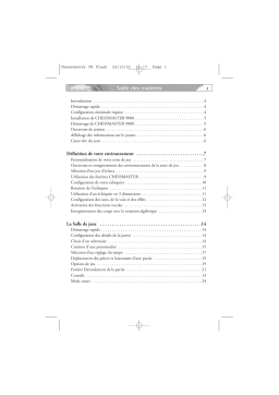 GAMES PC CHESSMASTER 9000 Manuel utilisateur