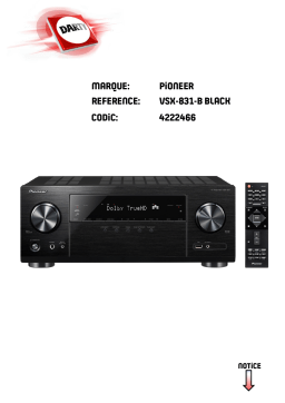 Pioneer VSX-831B Manuel utilisateur