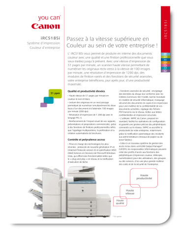 Canon IR C5185I Manuel du propriétaire | Fixfr