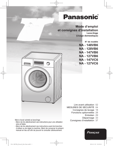 Panasonic NA-147VB6WGN Manuel du propriétaire | Fixfr