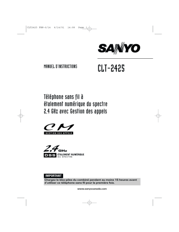 Sanyo CLT-2425 Manuel du propriétaire | Fixfr