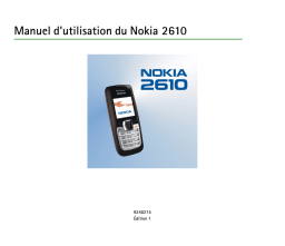 Nokia 2610 Manuel du propriétaire