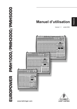 Behringer PMH Manuel du propriétaire