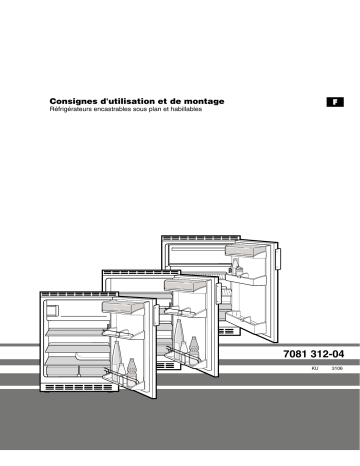 Liebherr KUW 1740 Manuel du propriétaire | Fixfr