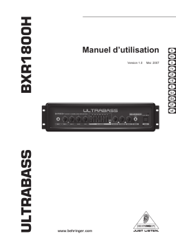 Behringer BXR1800H Manuel du propriétaire