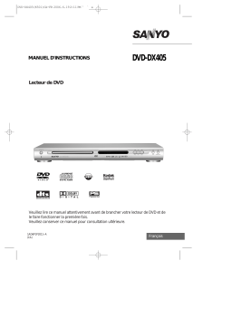 Sanyo DVD-DX405 Manuel du propriétaire