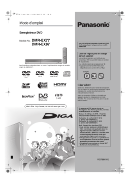 Panasonic DMR-EX87 Manuel du propriétaire