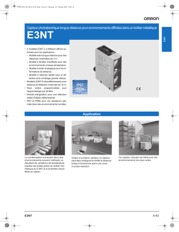 Omron E3NT Manuel du propriétaire | Fixfr