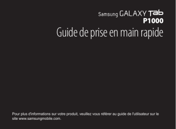 Samsung GT-P1000/M16 Manuel du propriétaire | Fixfr