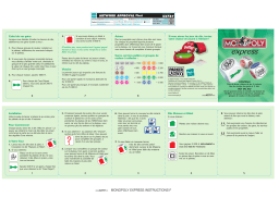 Hasbro MONOPOLY EXPRESS Manuel du propriétaire