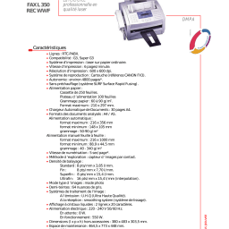 Canon FAX-L350 REC WWF Manuel du propriétaire